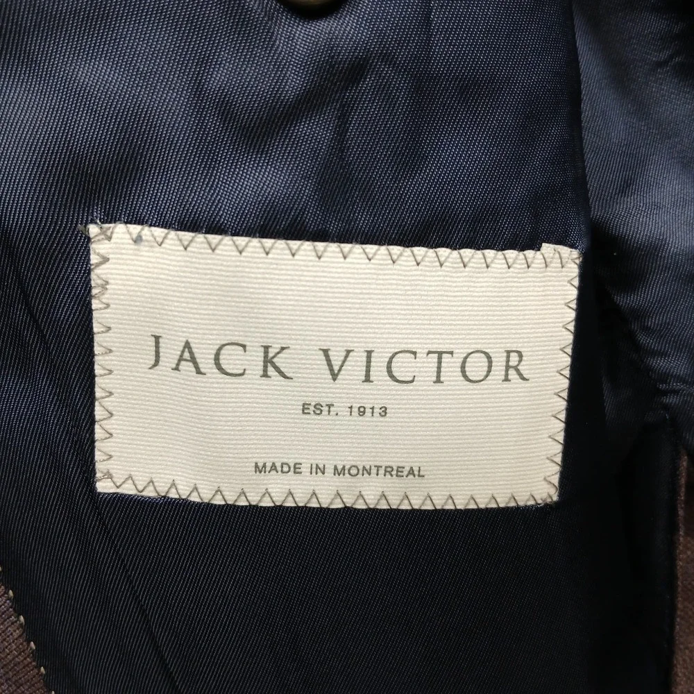 Jack Victor‎ Men's 54R Brown Plaid 100% Wool Blazer Sport Coat Canada